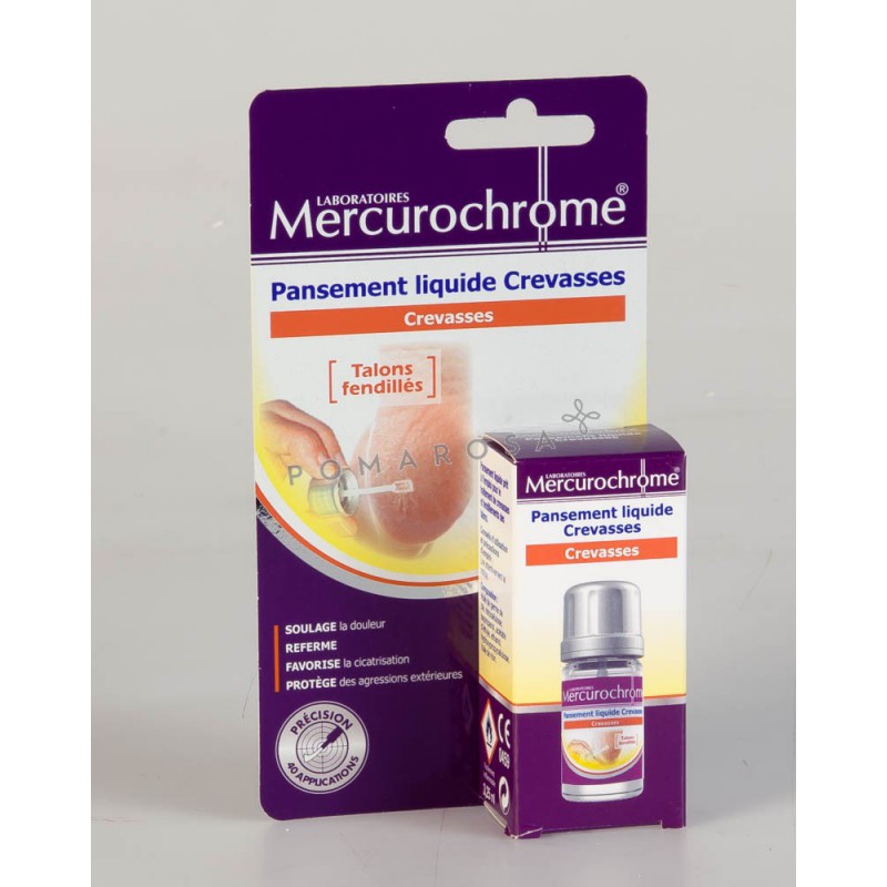 Mercurochrome Pansement Liquide Crevasses, 3,25 ml